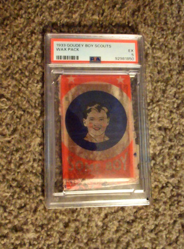 1933 Goudey Gum Boy Scout Gum Unopened Card 2nd----- Highest PSA 5 RARE RARE