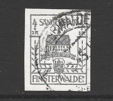 Finsterwalde 4 Pf. Wiederaufbau gestrichenes Kreidepapier Nr.2z gest. KW 100,-€