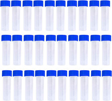 50PCS 5Ml Plastic Graduated Vial Tube with Screw Caps,Small Test Sample Bottles