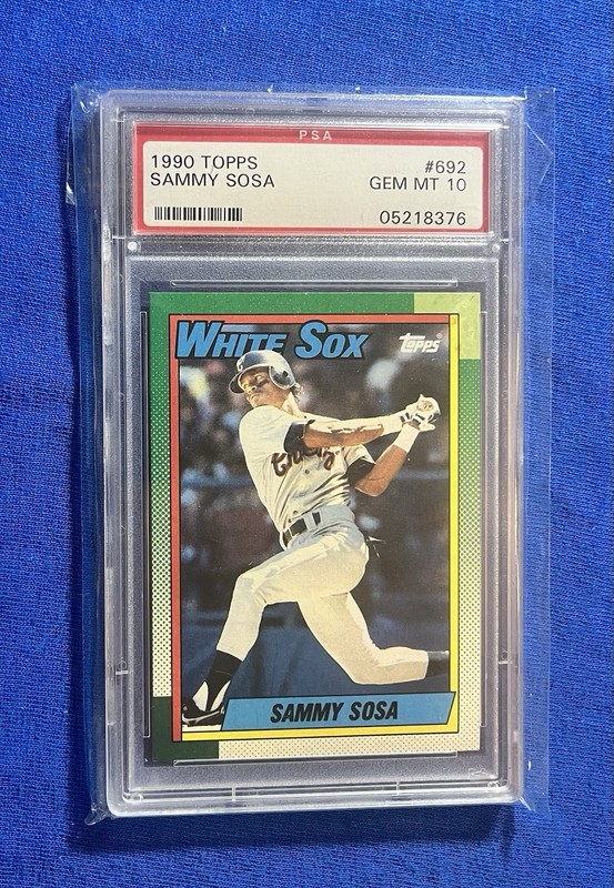 1990 TOPPS #692 SAMMY SOSA ROOKIE RC PSA 10