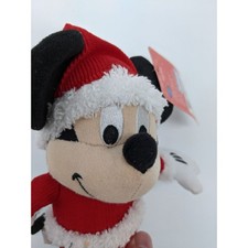 Santa Mickey Mouse Bean Bag Plush - Small - 8''