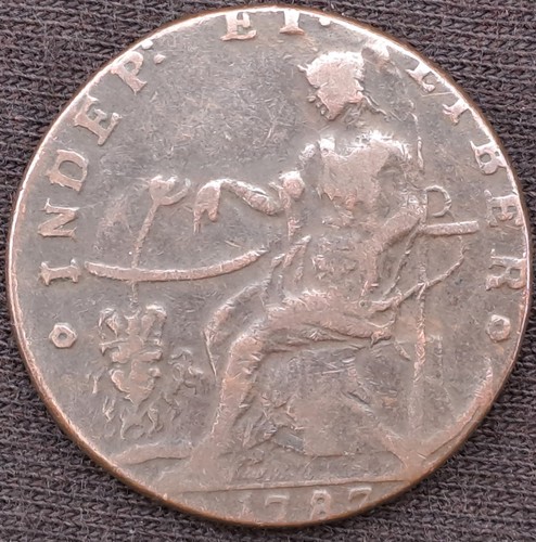 1787 Auctori Plebis Colonial  Copper Coin/ Token  - Picture 2 of 2