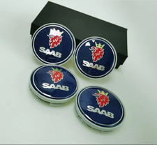 4x Saab 62 - 63mm SAAB Wheel Centre Caps New Alloy Hub Caps Fit 9-3 9-5 900 95