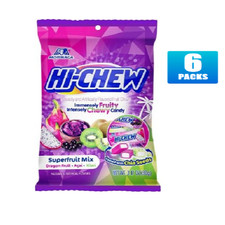 6x Bags Morinaga Hi-Chew Superfruit Mix Assorted Flavor Chewy Candy - 3.17oz