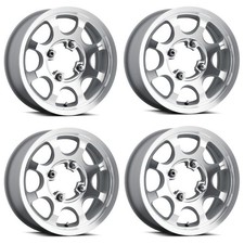 Set 4 15 Vision 351 Flow  Machined 15x6 Wheels 4x136 25.6mm Rims