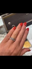 Platinum 0.75 Carat Round Brilliant Cut Claw Half Eternity / Wedding Ring - L