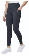 Mondetta Ladies'  High Waist Garment Wash Active Legging Comfort Stretch Size M
