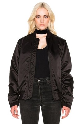 Acne Studios Leia Bomber Jacket in Black Size FR 34 US 2
