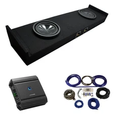 Fits 2015-2025 Ford F150 Super Crew Alpine SWT-10S4 Dual 10 Sub Box S-A60M Amp