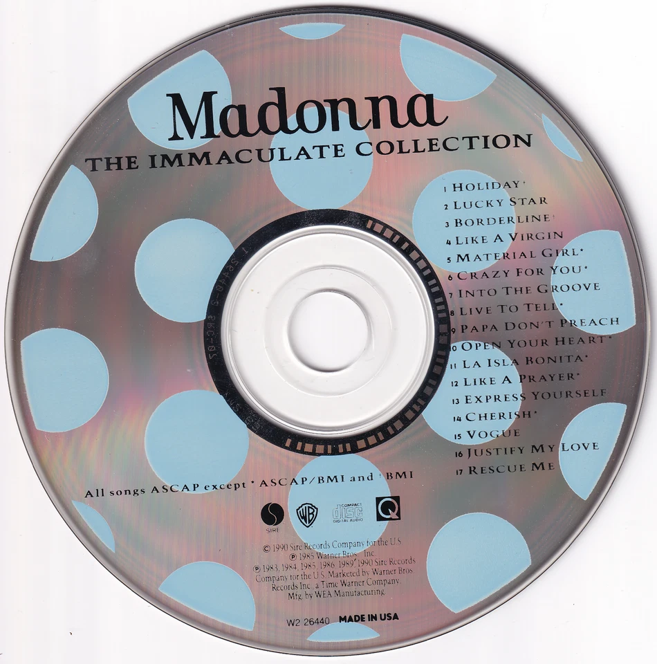 Madonna The Immaculate Collection CD 1990 - Image 4 of 4