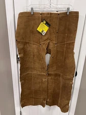 REVCO Black Stallion Men's Side Split Leather Welding Chaps 24" mx 40"(NWT)