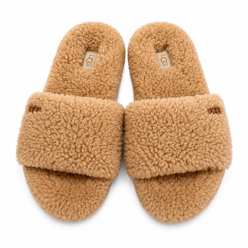 UGG Fuzz Sugar Slide Slippers Chestnut Women’s US 8 EU 39 Shearling Very Clean