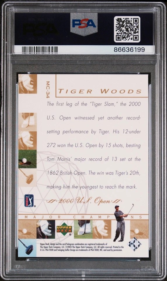 2003 UPPER DECK MAJOR CHAMPIONS TIGER WOODS #MC-34 - PSA 10 - Image 2 of 2