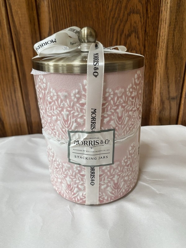 Morris & Co. x Williams Sonoma Pink Stacking Jar Bathroom Collection