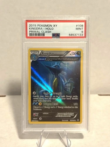 2015 Pokemon XY Primal Clash Kingdra Holo Rare 108/160 PSA 9! CLEAN!