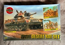 AIRFIX 1:32 WW2 Desert Rat Set - Crusader tank, Multipose 8th Army, Afrika Korps