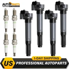 4 OEM Ignition Coils & Iridium Spark Plugs Kit For Fiat 500 2012-2017 1.4L l4