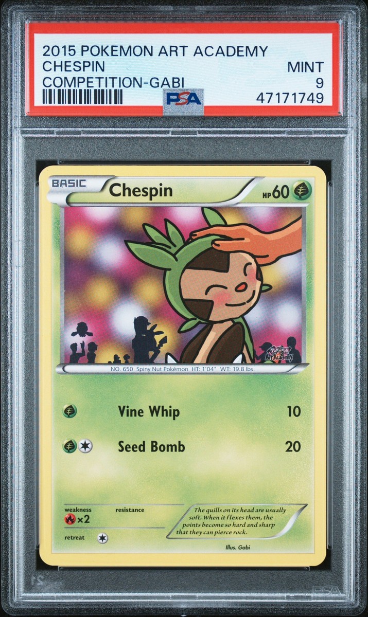 ポケモンカード　Chespin Art Academy Promo 2015 2015 POKEMON ART ACADEMY COMPETITION GABI CHESPIN PSA 9 | eBay
