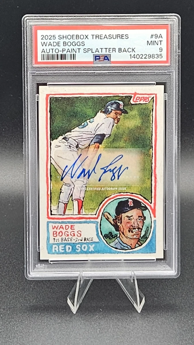 Topps Wade Boggs Autographed Baseball Sports Trading Cards 