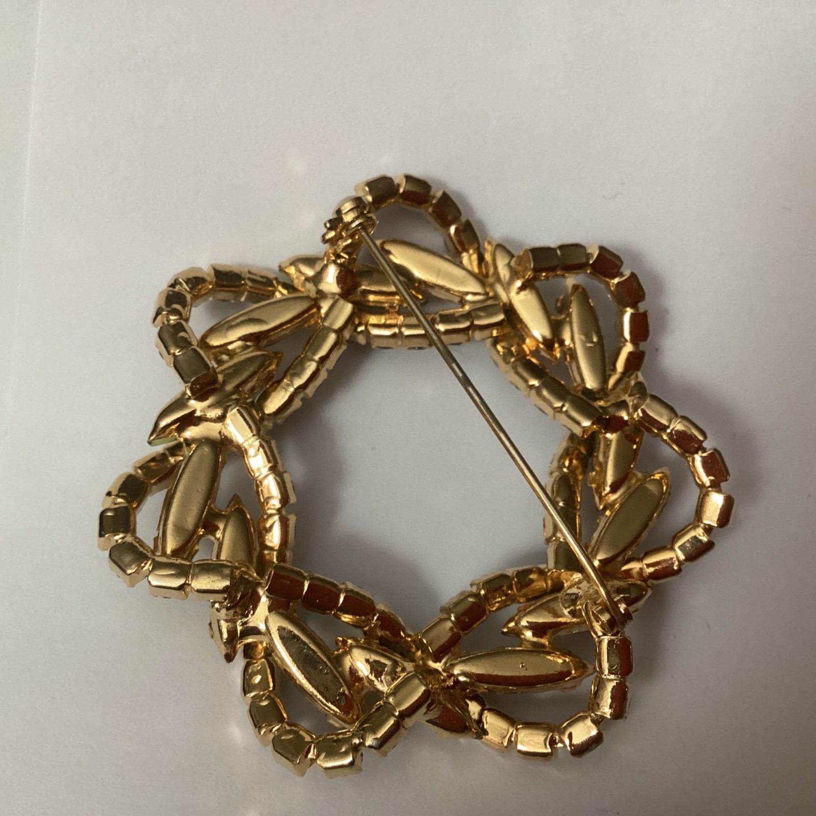 Gorgeous Unsigned Vtg Multicolored Rhinestone Sta… - image 5