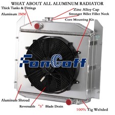 4 Row Radiator Shroud Fan Fit 1949-1952 Studebaker Deluxe 2r6 2r10 2r11 2.84.0l