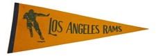 Vintage 1940's Los Angeles Rams 29" Pennant Rare
