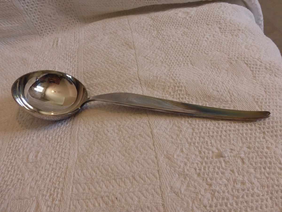 ANCIENNE LOUCHE METAL ARGENTE SERIE LABAT DE DEETJEN