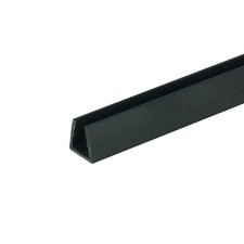 Plastics Black 1/4 Styrene Plastic U-Channel/C-Channel 36 Inch Lengths Pack of 4