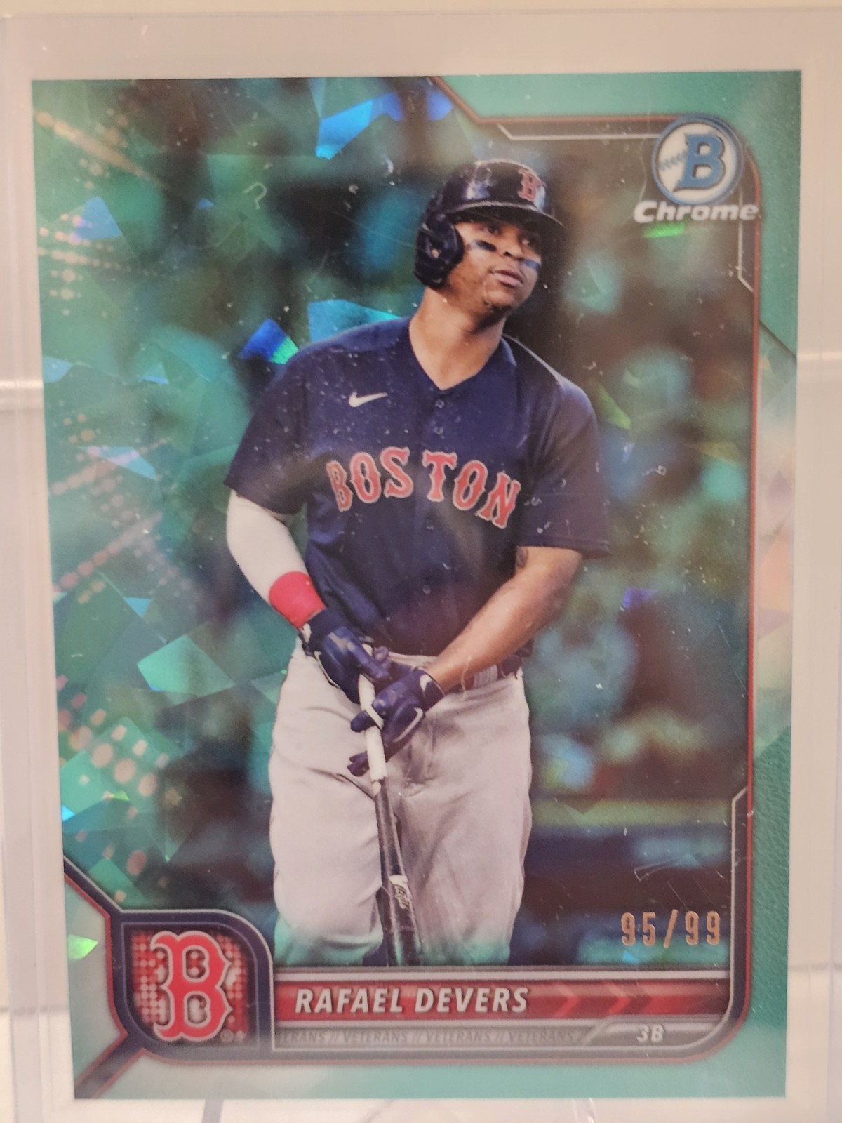 2022 Bowman Chrome Sapphire Edition - Rafael Devers #18 Aqua /99