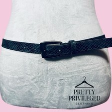 Navy Blue Snakeskin Belt