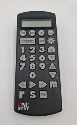 Vintage One For All, Universal Remote Control URC-6885 TV VCR Cable Retro 90s