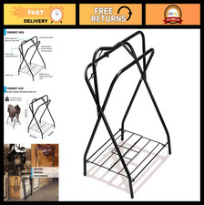 Portable Folding Saddle Rack Stand for English  Western Saddles, 28" x 19" x 37
