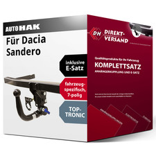 Anhängerkupplung abnehmbar + E-Satz 7pol spezifisch für Dacia Sandero 01.21- AHK