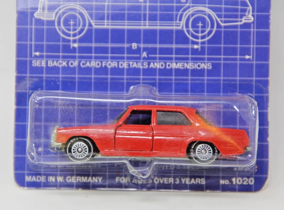 Siku Mercedes 250 Eurobuilt RED & RARE #1020 NOS New On Card free Shipping - Image 2 of 4