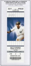 CC Sabathia CAREER HIGH 14K 1-HITTER 7/26/2011 Yankees Mariners Ticket POSADA
