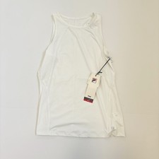 FILA Women's Essential Full Coverage Tennis Tank Top White Size S NWT 