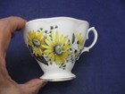 Vintage Royal Albert Tea Cup & Saucer - Yellow Flowers - Embossed Rim - Lovely — photo 3