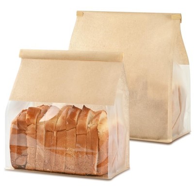 50 PCS Paper Bread Bags for Homemade Breads, 11 x 8.7 x 4.3 Inches Kraft Bake...