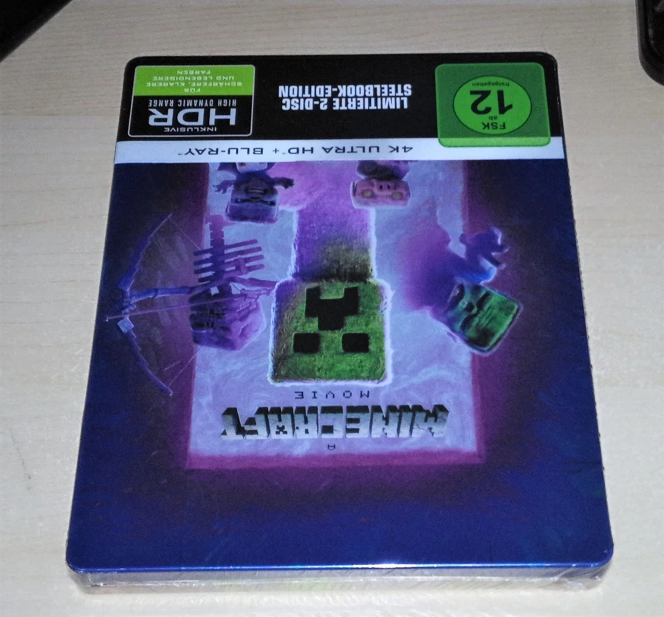 EIN MINECRAFT FILM LIMITIERTE STEELBOOK EDITION 4K BLU RAY + BLU RAY NEU & OVP - Bild 4 von 4