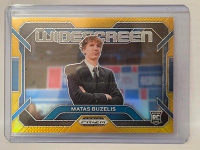 2024-25 Panini Prizm Draft Picks Matas Buzelis Widescreen Gold /10 Chicago Bulls