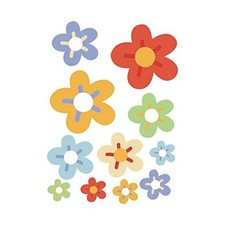 Vinyl Flower Sticker White - Waterproof, Sunscreen, Car Decoration, Style 1