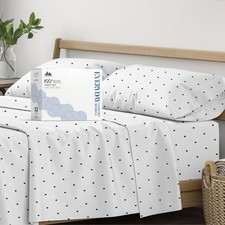 Mayfair Linen 100 Organic Cotton Printed Sheets Queen Size - 4 PC Organic Cotto