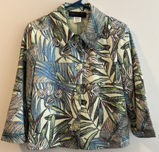 Harve Benard Collection Women's Size 12 Floral Cotton Blazer Business Jacket