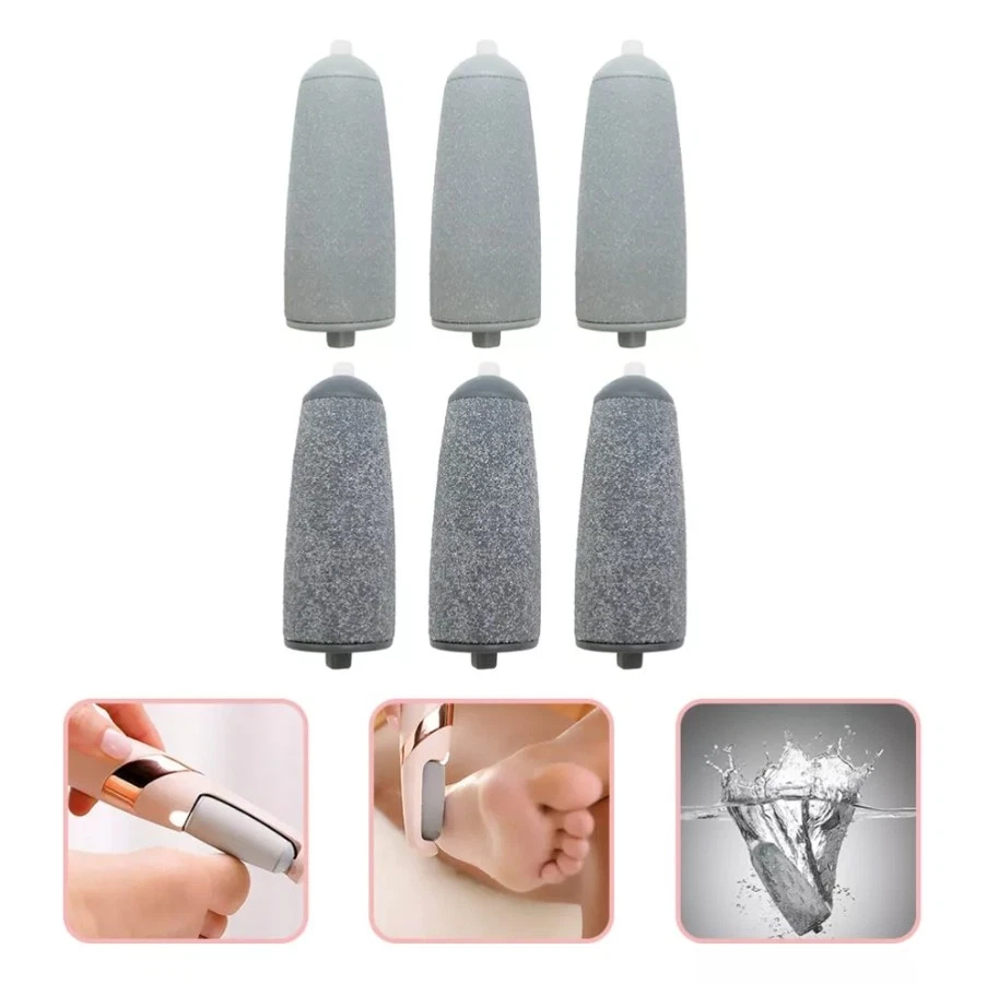 6 Pcs Pedicure Scrub Heads Roller No Electric Face Foot Grinder Replacement Head - Image 2 of 4