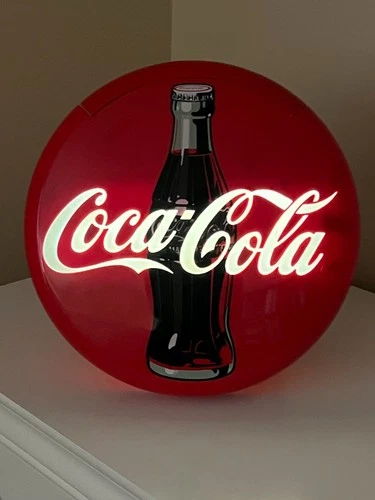 Coca-Cola logo telephone, red, light up, vintage 1995 wall-mounted or free-stand