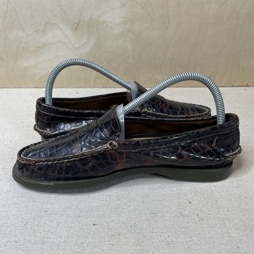 Sperry Crocodile Loafers Women’s 9m Patent Leather Dress Shoes Non Marking Sole - Picture 5 of 12