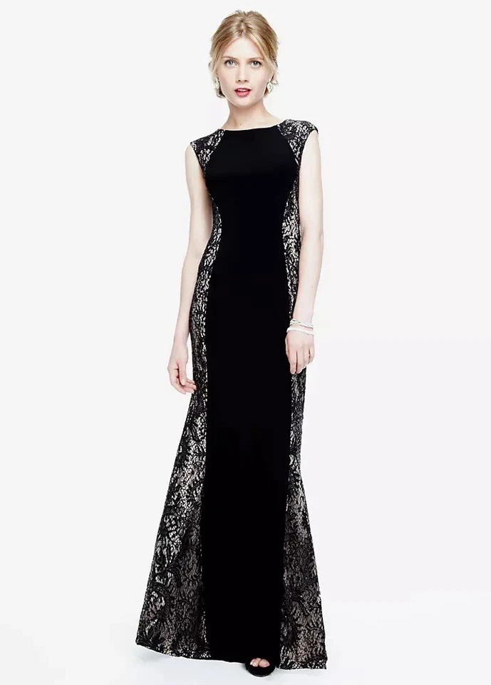 R&M Richards Gown Size 12 Formal Mother Bride Evening Gown Black Nude 8529 New - Image 4 of 4