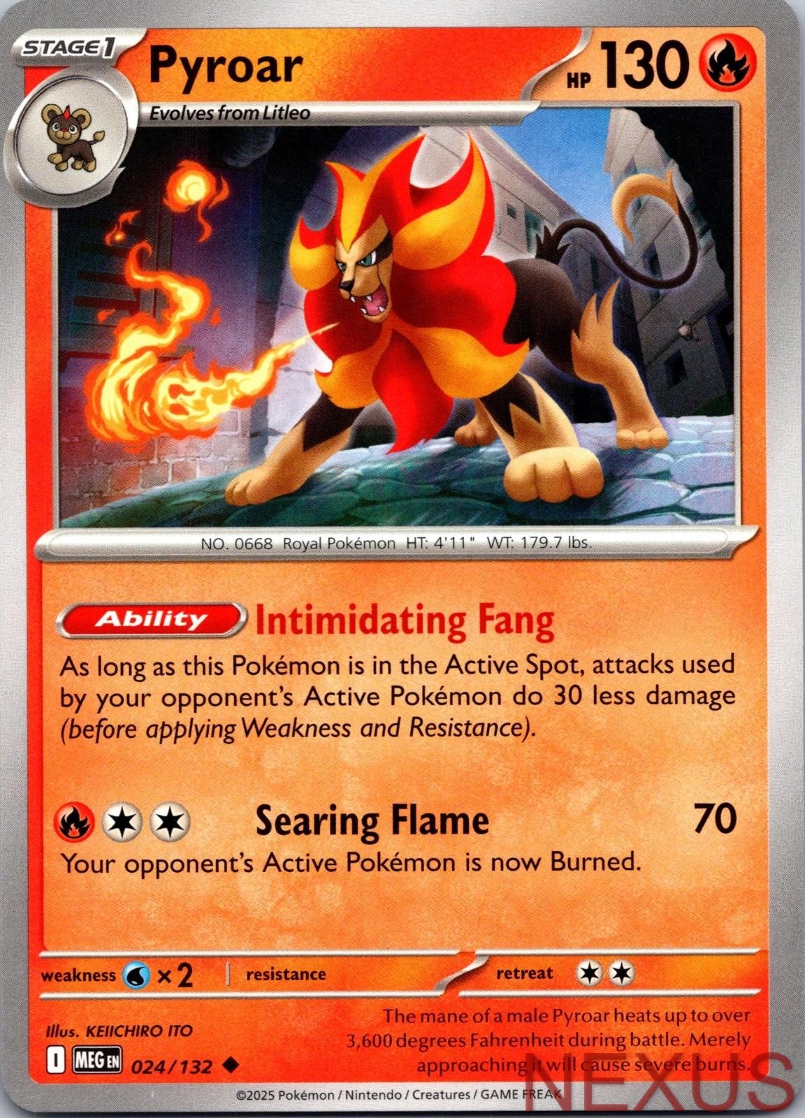 Pyroar 024/132 Uncommon Near Mint