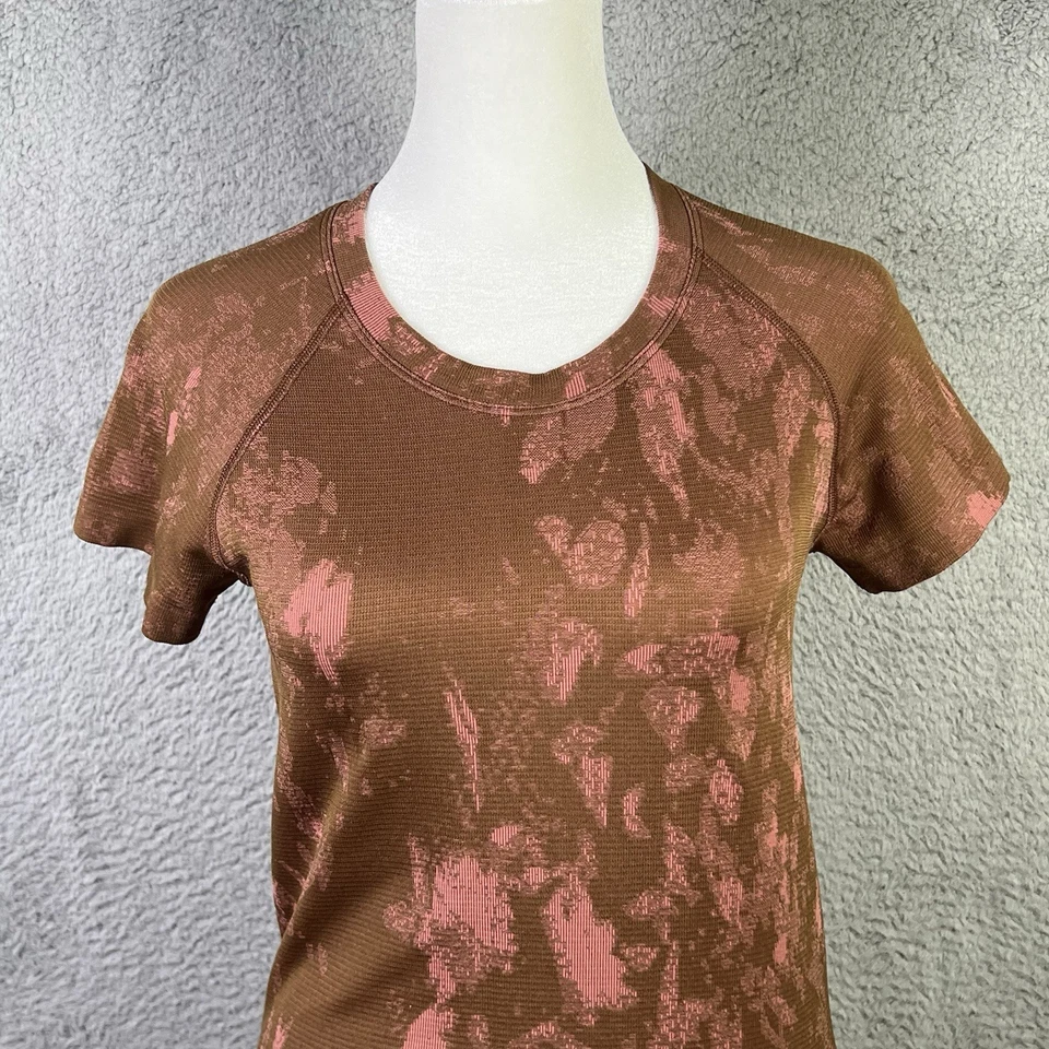 Lululemon Swiftly Tech Tee Shirt Womens 6 Brown Rose Athletic Running Yoga Gym - Image 2 of 4