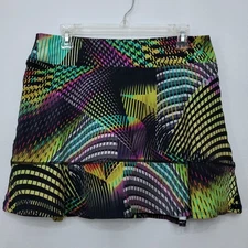 Dona Jo JoJo Women's Athletic Tennis Golf Pickleball 16" Skirt in Orenda Geo XL